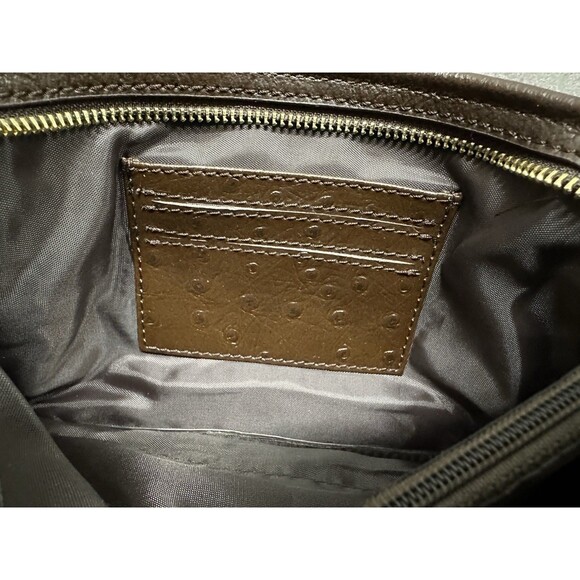 WB Cow Leather Collection Marvos brown leather wristlet zip closure - Picture 11 of 16